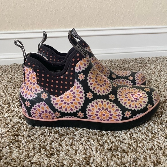 Bogs | Women's Mattie Dahlia Rain Garden Boots Size 7 Pink Floral - Picture 1 of 11